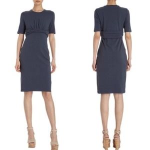 $489 Carven Dress Jersey Wrap Waist Size Large